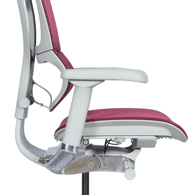 Ергономичен офис стол - IOO Elite 2 сива рамка-червен